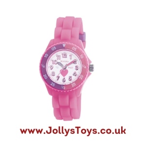 Time-Teaching Pink Heart Watch